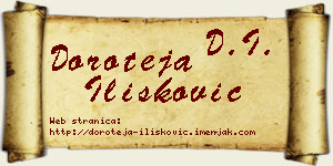 Doroteja Ilišković vizit kartica